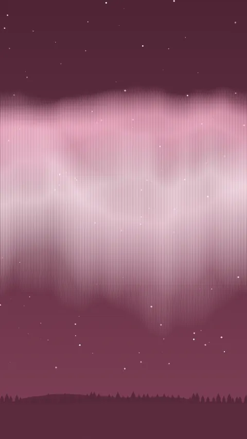 Sfondo minimale «Aurora», palette sakura, modo scuro