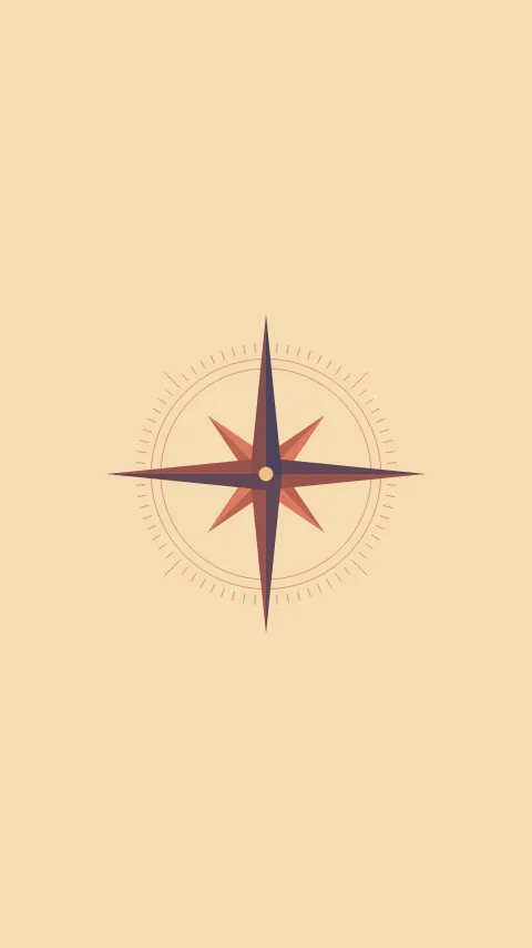 Sfondo minimale «Rosa dei venti», palette terracotta, modo chiaro