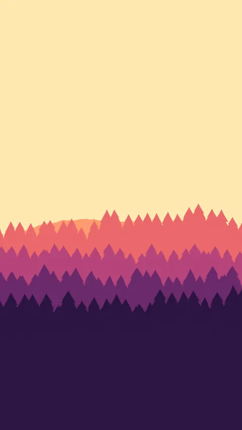 Sfondo minimale «Colline», palette sunset, modo chiaro