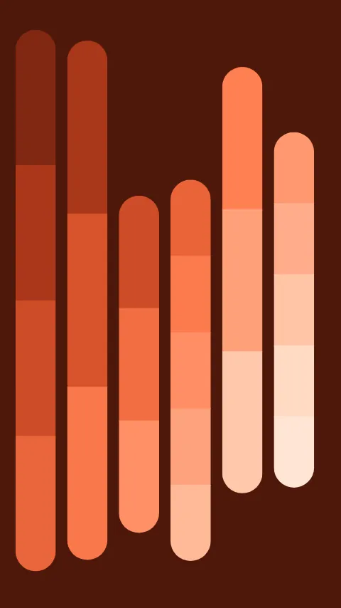 Sfondo minimale «Colonne», palette corallo, modo scuro