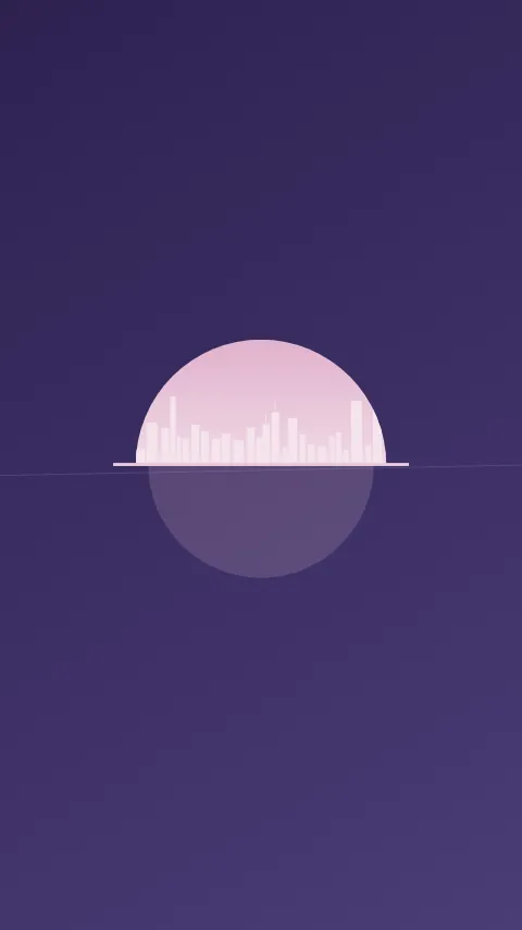 Sfondo minimale «Cupola», palette lavanda, modo scuro