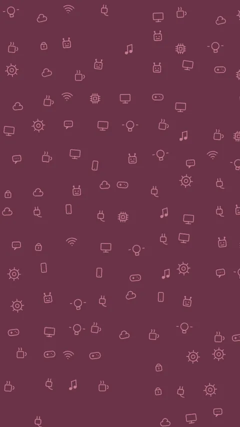 Sfondo minimale «Doodle», palette sakura, modo scuro