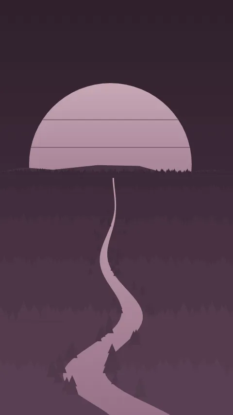 Sfondo minimale «Fiume», palette malva, modo scuro