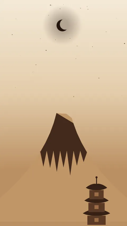 Sfondo minimale «Fuji», palette caffe, modo chiaro