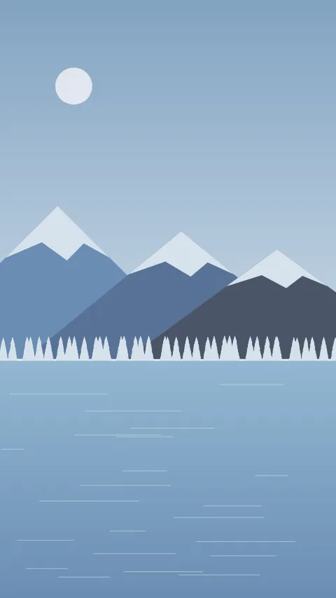 Sfondo minimale «Lago ghiacciato», palette nordic, modo chiaro