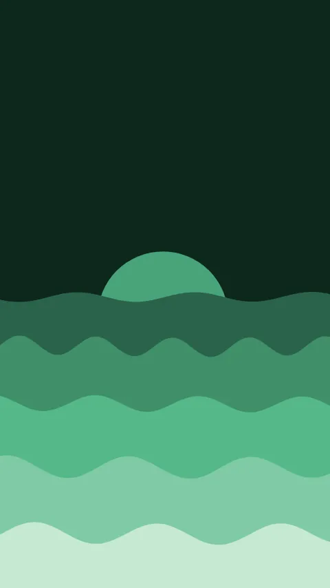 Sfondo minimale «Maree», palette bosco, modo scuro