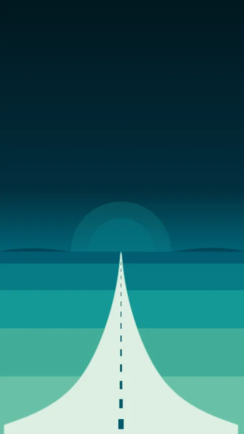 Sfondo minimale «Miraggio», palette oceano, modo scuro