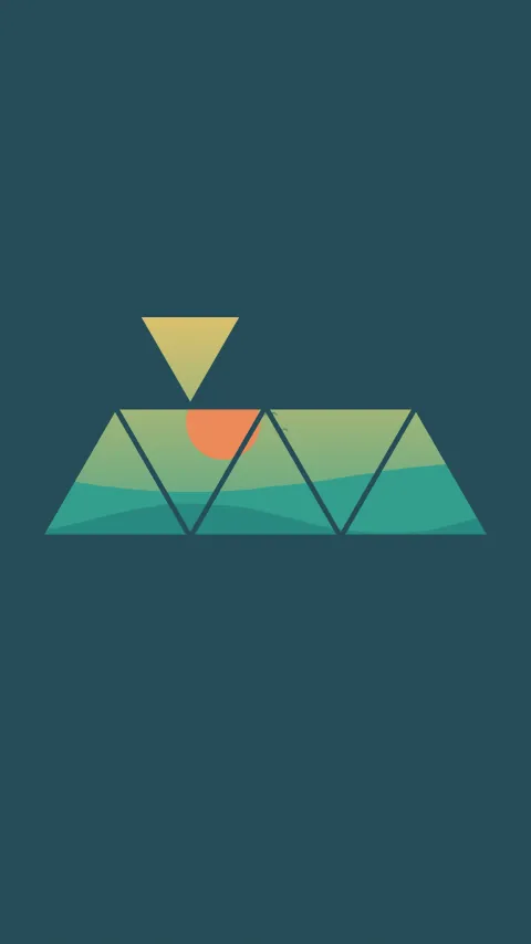 Sfondo minimale «Mosaico», palette retro, modo scuro