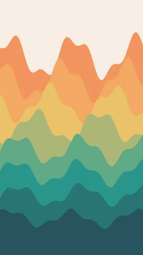Sfondo minimale «Onde», palette retro, modo chiaro