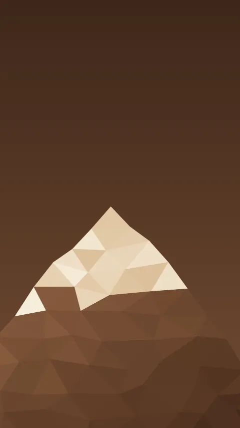 Sfondo minimale «Poly», palette caffe, modo scuro