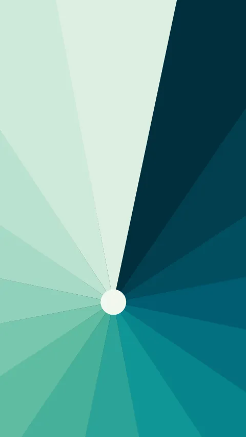 Sfondo minimale «Raggi», palette oceano, modo scuro
