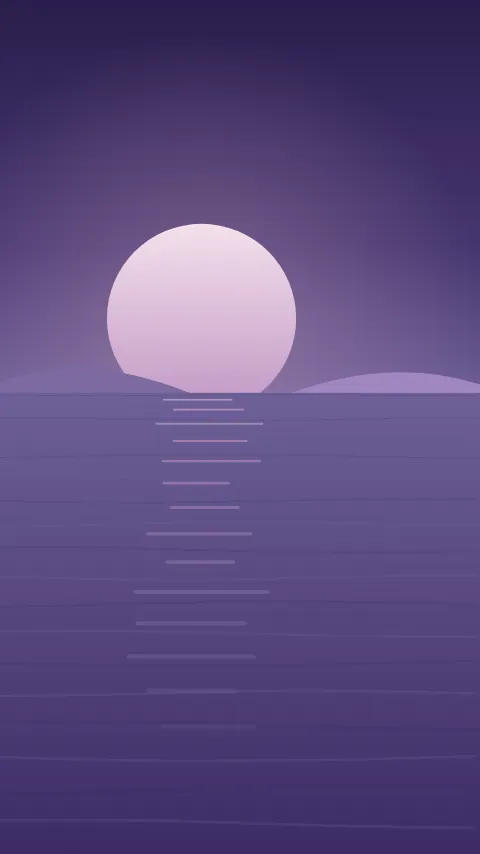 Sfondo minimale «Riflesso», palette lavanda, modo scuro