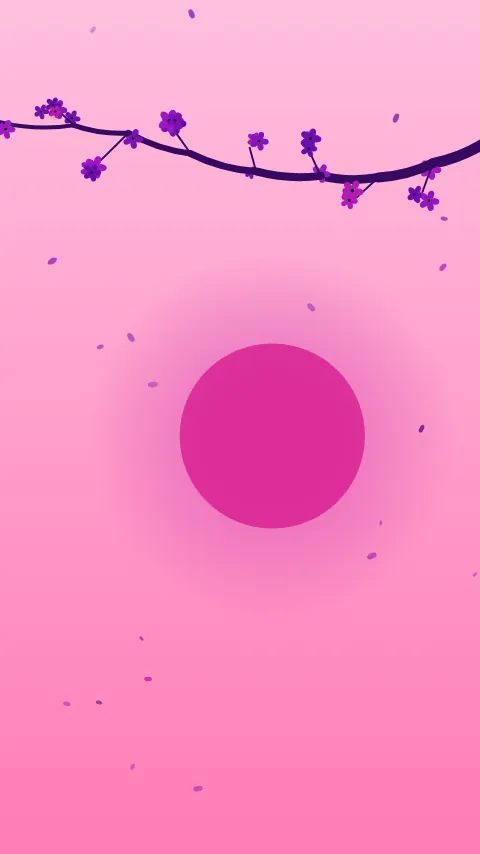 Sfondo minimale «Sakura», palette neon, modo chiaro