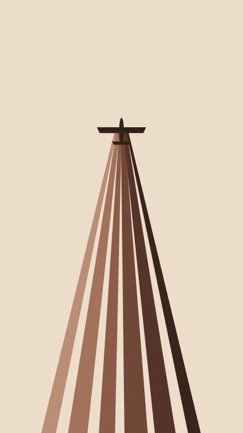 Sfondo minimale «Scie», palette argilla, modo chiaro
