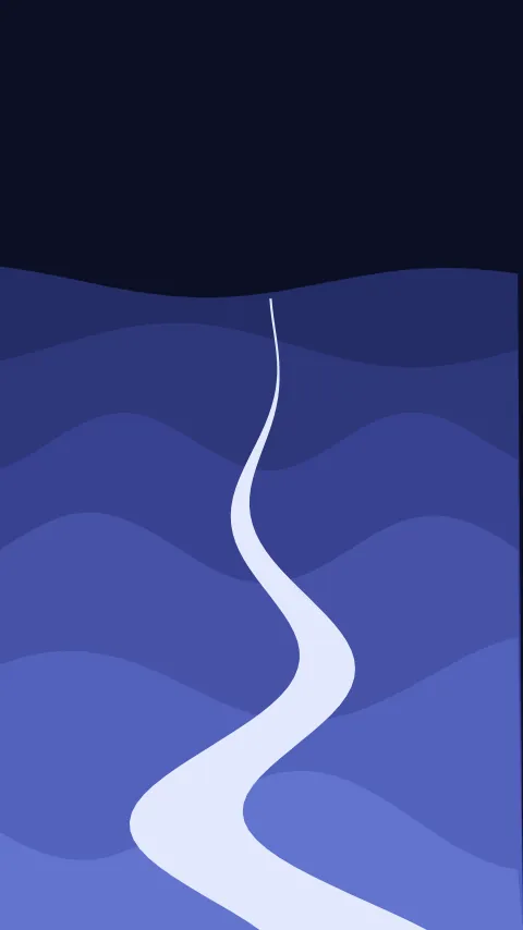 Sfondo minimale «Sentiero», palette notte, modo scuro
