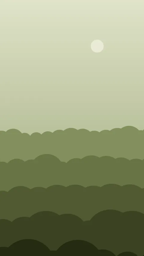 Sfondo minimale «Nuvole a strati», palette oliva, modo chiaro
